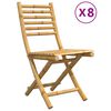 vidaXL Hopf&auml;llbara stolar 8 st 43x54x88 cm bambu
