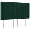 vidaXL S&auml;nggavel med kanter m&ouml;rkgr&ouml;n 147x16x118/128 cm sammet