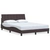 vidaXL Bed Frame without Mattress "Hanko" Dark Brown 120x200 cm Fabric