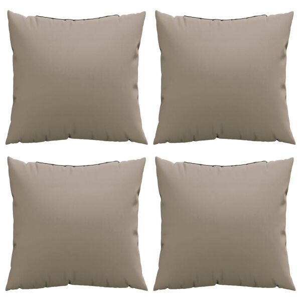 vidaXL Soffkuddar 4 st taupe 40x40 cm tyg
