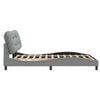 vidaXL Bed Frame without Mattress "Hvar" Light Grey 160x200 cm Fabric