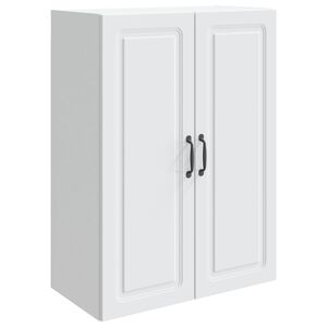 vidaXL V&auml;ggmonterat sk&aring;p 66 x 34,5 x 90 cm Konstruerat tr&auml; Vit