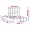 vidaXL Sängram Brun 140 x 200 cm Massiv furu