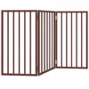 vidaXL Hundgrind hopf&auml;llbar 3 paneler brun 150 cm poppel
