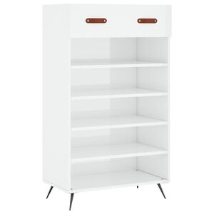 vidaXL Skosk&aring;p vit h&ouml;gglans 60x35x105 cm konstruerat tr&auml;