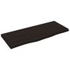 vidaXL B&auml;nkskiva badrum m&ouml;rkbrun 100x40x(2-4) cm behandlat massivt tr&auml;