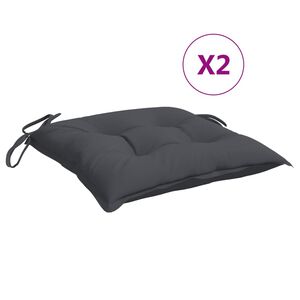 vidaXL Stolsdynor 2 st antracit 40x40x7 cm oxfordtyg