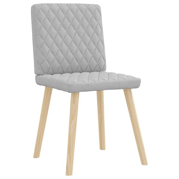 vidaXL Matstolar 2 st molngrått tyg