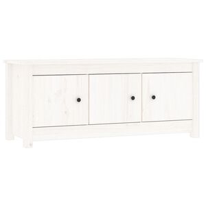 vidaXL Skosk&aring;p vit 110x38x45,5 cm massiv furu