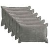 vidaXL Kudd&ouml;verdrag 6 pcs HOUTEN M&ouml;rkgr&aring; 50 x 70 cm Chenilletyg