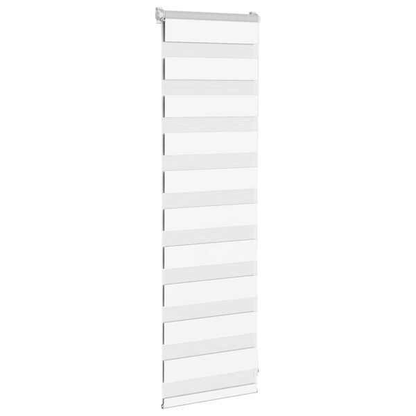 vidaXL Rullgardin zebra vit 50x100 cm tyg bredd 45,9 cm polyester
