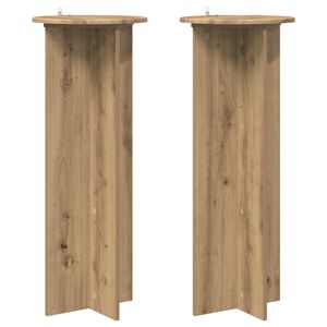 vidaXL V&auml;xtst&auml;ll 2 st Artisan-ek &Oslash;40 x 100 cm Konstruerat tr&auml;