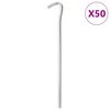 vidaXL T&auml;ltpinnar 50 st 23 cm &Oslash;7 mm galvaniserat st&aring;l