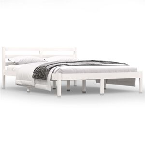 vidaXL S&auml;ngram massiv furu 140x190 cm vit