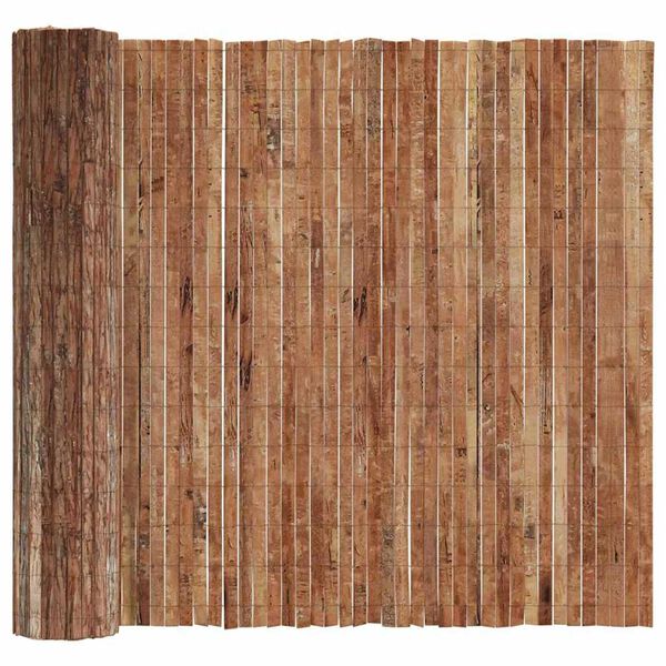 vidaXL Barkstaket Brun 600 x 150 cm Bark