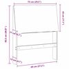 vidaXL Klädd sänggavel Taupe 75 cm Massiv furu