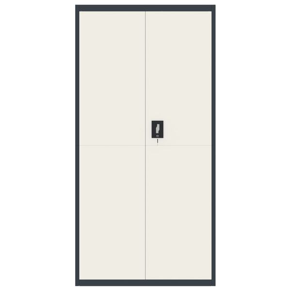 vidaXL Dokumentsk&aring;p antracit och vit 90x40x180 cm st&aring;l