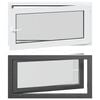 vidaXL Tilt & Turn K&auml;llarf&ouml;nster RISOR 110 x 60 cm PVC och glas
