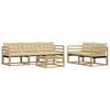 vidaXL Utomhussoffset 6 st Vit och Beige