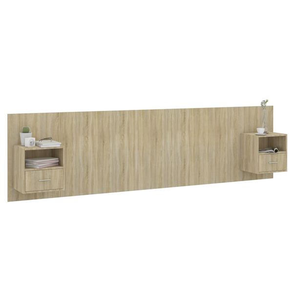 vidaXL S&auml;nggavel med l&aring;dor sonoma-ek konstruerat tr&auml;