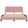 vidaXL Bed Frame without Mattress "Hanko" Pink 140x200 cm Velvet