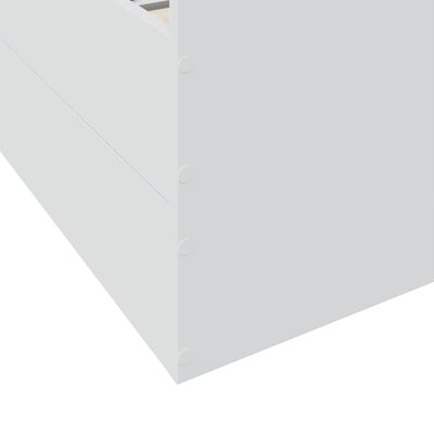 vidaXL Sängram med lådor vit 75x190 cm konstruerad trä