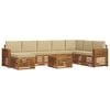 vidaXL Utomhussoffset 9 st Naturlig och Beige