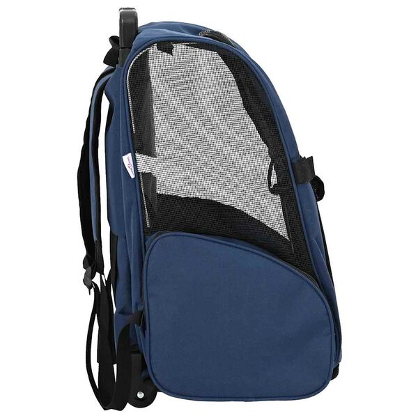 vidaXL Husdjursvagn 3-i-1-design blå 48x32x(57-106) cm oxfordtyg