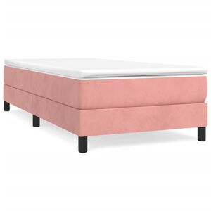 vidaXL Boxspring-s&auml;ngram rosa 80x200 cm sammet