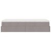 vidaXL Ottoman sängram med madrass taupe 100x200 cm tyg