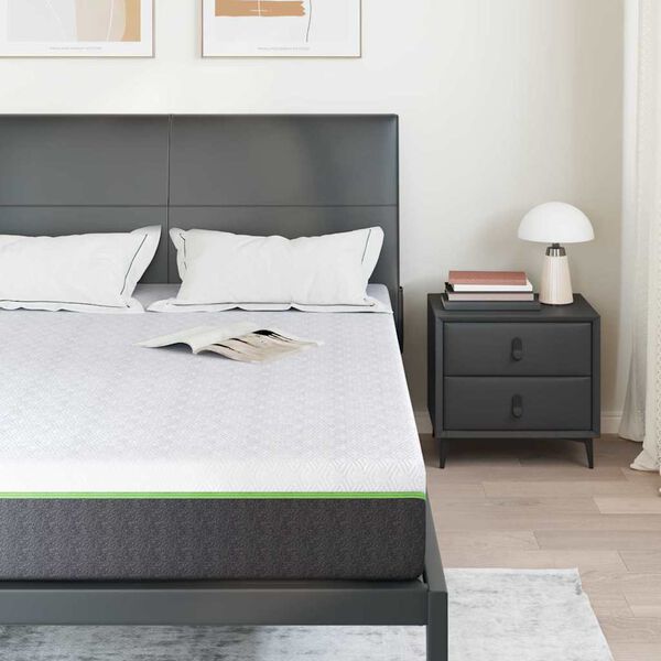 vidaXL Madrass Vitt och Gr&aring;tt 140 x 200 cm Pocketfj&auml;der