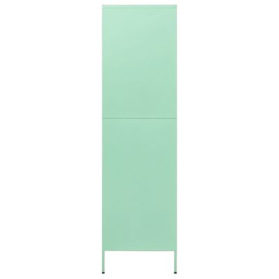 vidaXL Garderob 90x50x180 cm mintgrön stål