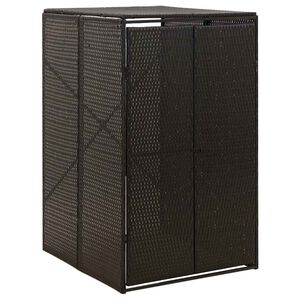 vidaXL Skjul f&ouml;r soptunna svart 70x80x117 cm konstrotting