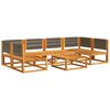vidaXL 7-delad trädgårdssoffgrupp med kuddar trä akacia och rep