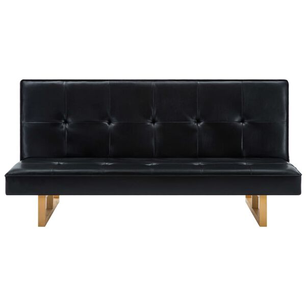 vidaXL Bäddsoffa konstläder svart