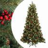 vidaXL Plast Hingad Julgran 150 cm 150 LED-lampor Varmvit