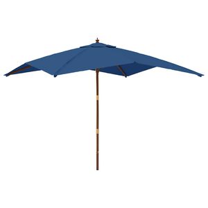 vidaXL Parasoll med tr&auml;st&aring;ng 300x300x273 cm azurbl&aring;