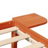 vidaXL Sängram Vaxbrun 140 x 190 cm Massiv furu