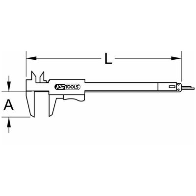 KS Tools Skjutmått i fickformat 0-150 mm 300.0510