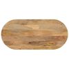 vidaXL Bordsskiva 120x60x3,8 cm oval massivt mangotr&auml;