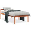 vidaXL S&auml;ngram vaxad brun 75x190 cm massiv furu