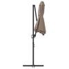 vidaXL Trädgårdskantileverparasol Taupe 372 x 198 x 243 cm