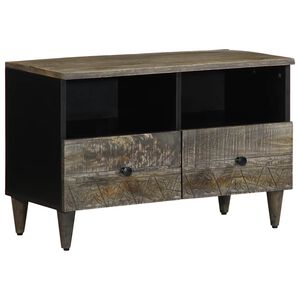 vidaXL TV-b&auml;nk ljusgr&aring; 70x33,5x46 cm mango i massivt tr&auml;