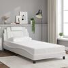 vidaXL Bed Frame "Viana" without Mattress White 100x203 cm Faux Leather