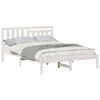 vidaXL S&auml;ngram med huvudgavel Vit 120 x 190 cm Massiv furu