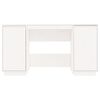vidaXL Skrivbord vit 140x50x75 cm massiv furu