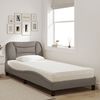 vidaXL Bed with Mattress "Hvar" Taupe 90x190 cm Fabric