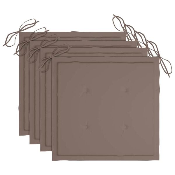 vidaXL Trädgårdsstolar 4 st med dynor massivt akaciaträ