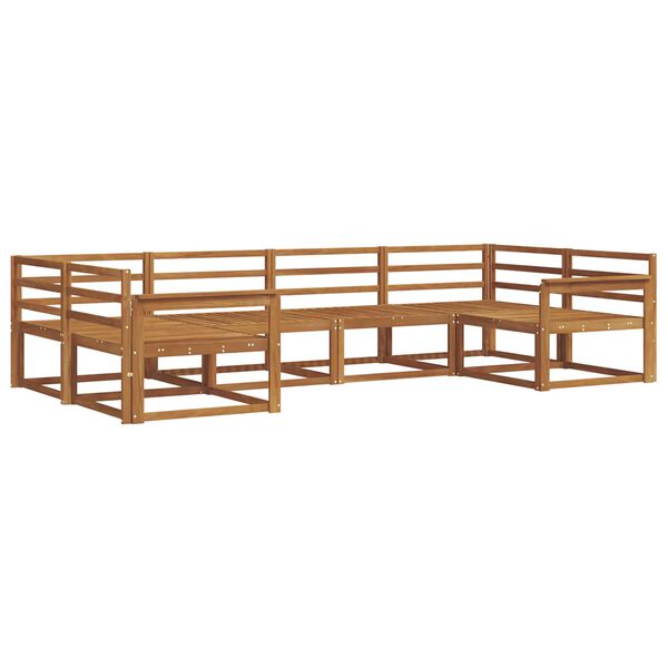 vidaXL Utomhussoffset 6 pcs Naturf&auml;rg Massivt Akaciatr&auml;