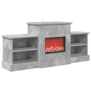 vidaXL Elektrisk eldstad Betong 110 x 30 x 50 cm Konstruerat tr&auml;